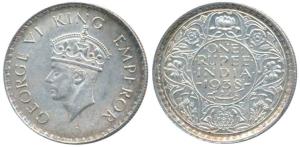 George VI, Silver Rupee, 1938, Bombay Mint, A / I / without Dot, (Prid 233). Very Fine+, S