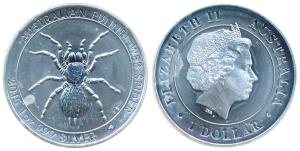 Australia, Elizabeth II, Silver Dollar, 31.1g (one ounce), 2015, The Web Spider. Proof, in