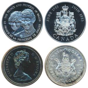 Canada, Elizabeth II, Silver Dollar, 23.5g, 1971, 100th Anniversary of the Accession of Br