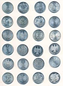 Germany, Proof Set Silver 10 Mark (24), 15.32g, 1972 Munich Olympics, complete set of four