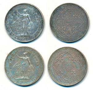 Great Britain, Silver Trade Dollar, rev. standing Britannia with spear and shield, value a