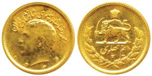 Iran, Pahlavi Dynasty, Muhammad Reza Shah, Gold ½ Pahlavi, 4.02g, 1349 SH, (KM 1160a). Unc