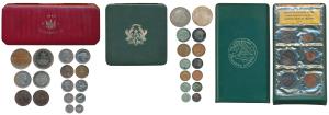 New Zealand, Elizabeth II, 1953 Proof set, Copper Nickel Crown to Copper ½ Penny; Ghana, 1