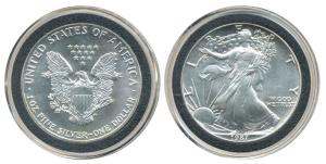 United States of America, Silver Dollar, 31.1g, 1987, Walking Liberty, (KM 273). Mint Stat