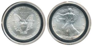 United States of America, Silver Dollar, 31.1g, 1995, Walking Liberty, (KM 273). Mint Stat