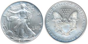 United States of America, Silver Dollar, 31.1g, 2007, Walking Liberty, (KM 273). Superb Mi