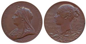 Victoria’s Diamond Jubilee Medal, Copper, 72.16g, 1837-1897, matured bust of the Queen to 