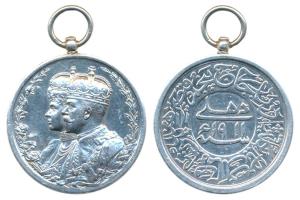 Delhi Durbar Medal 1911, George V, Silver 39.21g, conjoined busts of George V and Mary in 