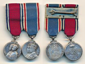 Silver Jubilee Medal of George V and Queen Mary 1910-1935; and Coronation Medal 1937, Geor