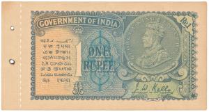 George V, Rupee 1, 2nd issue, 1935, signed J. W. Kelly, Prefix E, in order of serial numbe