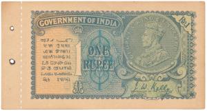George V, Rupee 1, 2nd issue, 1935, signed J. W. Kelly, Prefix E, in order of serial numbe