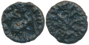 Western Kshatrapas, Kshaharata Family, Nahapana, Copper Karshapana, 2.93g, obv. elephant t
