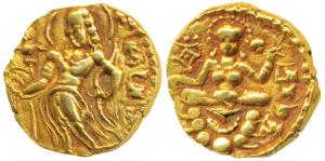 Guptas, Kumaragupta I (c. 414-455 AD), Gold Dinar, 7.76g, Archer type, obv. king nimbate, 