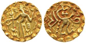 Post Gupta, Eastern Bengal Samatata Region, Sri Sridharanarata, Gold Dinar, 5.39g, imitati