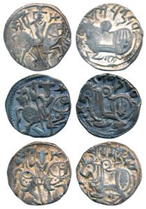 Hindu Shahis of Kabul and Ohinda, Samantadeva, Silver Drachma (3), obv. recumbent bull fac