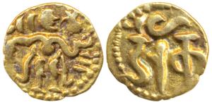 Ceylon, Shri Lankan Kings (10th century AD), Gold Fanam, 0.5g, Anonymous, Chola type, obv.