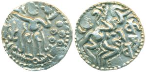 Ceylon, Shri Lankan Kings, Base Gold Kahavanu, 4.34g, Anonymous, Chola type, obv. king sea