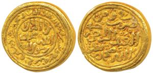Muhammad Shah III bin Tughluq, Gold Heavy Dinar, 12.8g, Hazrat Delhi Mint, fi zaman type, 