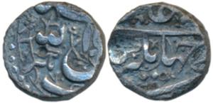 Jahangir (AH 1014-1037, 1605-1627 AD), Silver ½ Rupee, 5.62g, Ahmednagar Mint, Kalima on r
