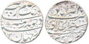 Aurangzeb (AH 1068-1118, 1658-1707 AD), Silver Rupee, 11.39g, Mustaqir al-Khilafat Akbarab