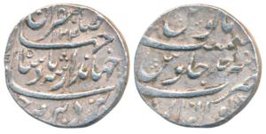 Jahandar Shah, Silver Rupee, 11.36g, Gwalior Mint, sahib-i-qiran type, AH 1124/Ahd (KM 364