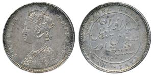 Mangal Singh (AH 1291-1310, 1874-1892 AD), Silver Rupee, 11.61g, Calcutta Mint, with the n