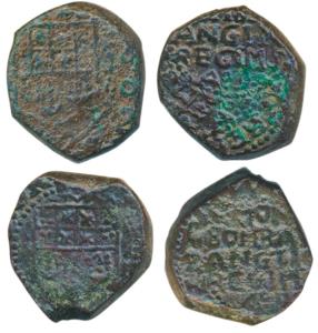 Bombay Copper Pice or Copperoon (2), shield of arms of the East India Company within a dot