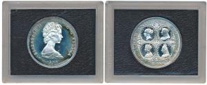 Turks & Caicos Islands, Silver 20 Crowns, 38.7g, 1976, the reverse illustrates all four di