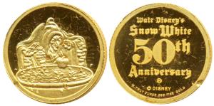 Walt Disney Co., Gold ¼ Troy ounce Medallion, 7.77g, Snow white series featuring the Witch