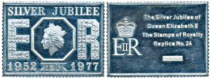 Proof Solid Sterling Silver Ingot, 25.48g, replica of a 13 Pence stamp to commemorate the 