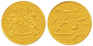 Gold Mohur (Ashrafi), 11.63g, 1819, coat of arms of the EIC on obv., Persian legend on rev