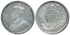 George V, Silver Rupee, 1921, Calcutta Mint, (Prid 227). About Extremely Fine.