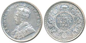 George V, Silver Rupee, 1921, Calcutta Mint, (Prid 227). Extremely Fine.