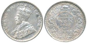 George V, Silver Rupee, 1922, Calcutta Mint, (Prid 228). Extremely Fine, Scarce.