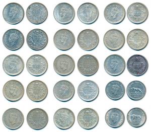 George VI, Half Silver Rupee (15), Bombay Mint, 1940, A / I, (Prid 237); 1941, A / I, (Pri