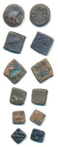 Satavahanas, Andhra, Nasik and Nevasa area, Chimuka and Sri Satakarni, Copper Unit (6), ob
