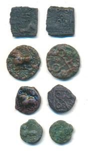 Satavahans, Sri Satakarni, Copper (4), Junnar and Nasik area, lion facing left with traces
