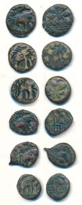 Satavahanas, Kausikiputra Satakarani, Copper Unit (6), Nevas —Paithan type, obv. elephant 