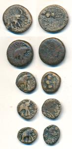 Satavahanas, Kausikiputra Satakarani, Copper Fraction and Unit (5), Nevasa —Paithan type, 