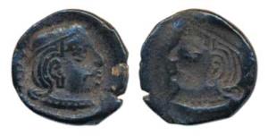 Western Kshatrapas, Silver Drachma, Error, Brockage, nice, deep and complete Lakhi impress