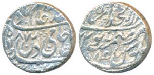 Shah Alam II, Dar-ul-Khilafat Shahjahanabad, Silver Rupee, 11.02g, AH 1187/14, without umb