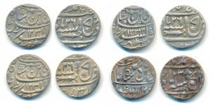 Muhammadabad Banaras Mint, Silver Rupee (4), in the name of Shah Alam II, AH 1231 & 1232, 