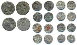 Afzal-ud-Daula, Silver Rupee (2) and ¼ Rupee, AH 1285, 12XX and 127X; Silver ¼ Rupee (6) a