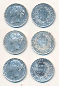 Victoria Queen, Silver Rupee, 1840, Divided legend, Calcutta / Bombay Mint, WW raised, 28 