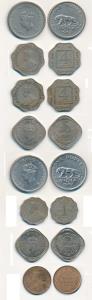George V, Copper ½ Pice; Cupro Nickel 1 Anna and 4 Annas; George VI, Cupro Nickel Rupee (2