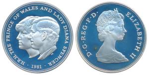 Great Britain, Silver Crown, 1981, 28g, Marriage of Prince Charles & Lady Diana. Proof, in