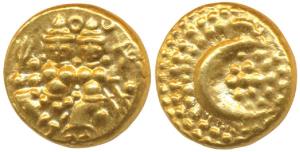 Haider Ali (AH 1174-1197, 1761-1782 AD), Gold Pagoda, 3.43g, obv. Shiva and Parvati seated