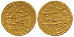 Murshidabad Mint, Gold Mohur, 12.34g, in the name of Shah Alam II, AH 1189/12 (Prid 25). V