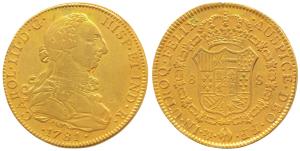 Mexico, Charles III, Gold 8 Escudos, 26.84g, Mexico City Mint, 1781, (KM156.2). Ex-mount, 