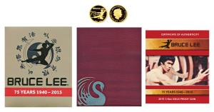 Tuvalu, Elizabeth II, Gold $25, 7.77g, 2015, 75 Years of Bruce Lee 1940 to 2015, rev. Bruc